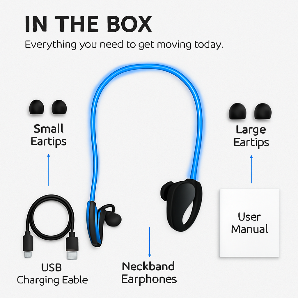 Auriculares deportivos inalámbricos de banda para el cuello