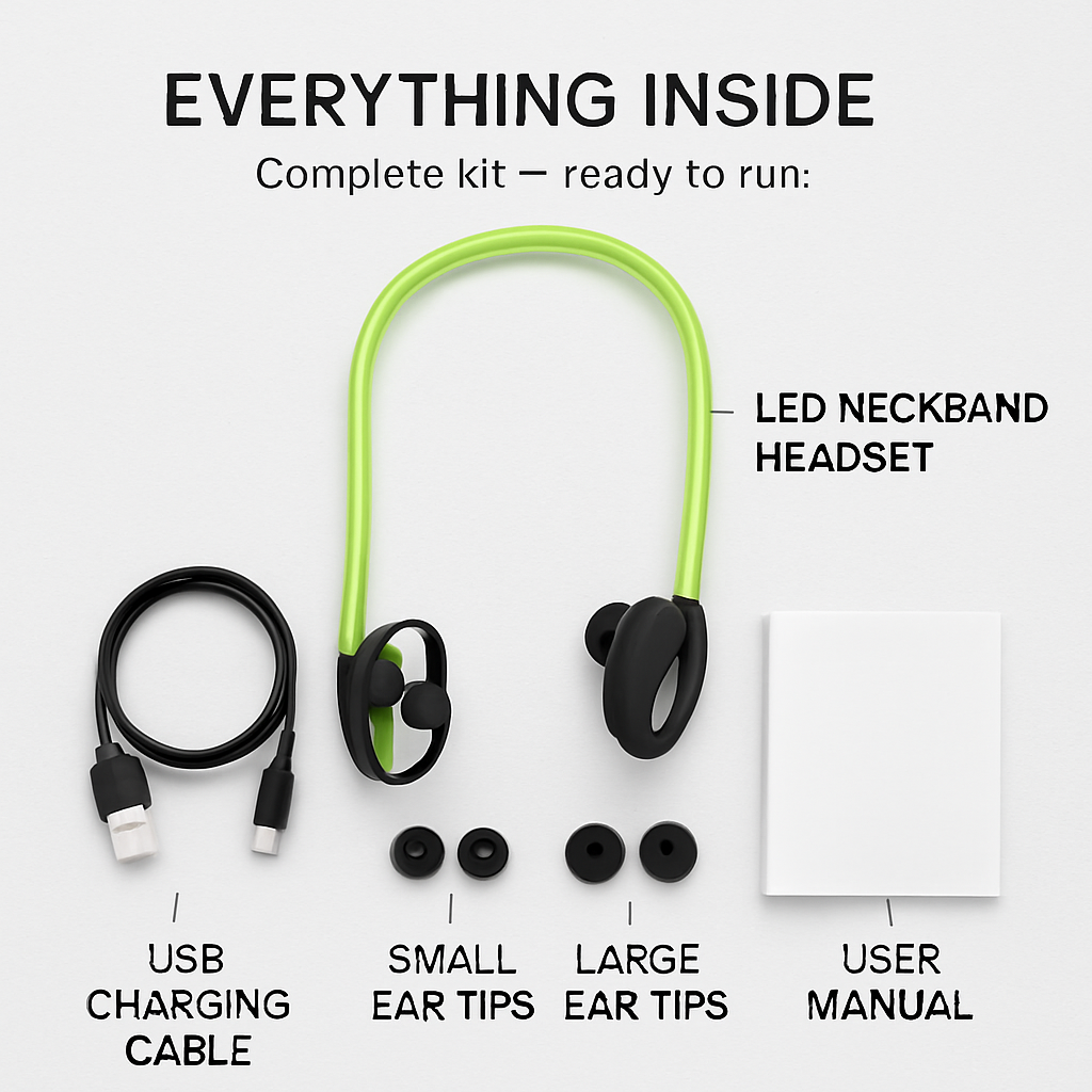 Auriculares deportivos inalámbricos de banda para el cuello
