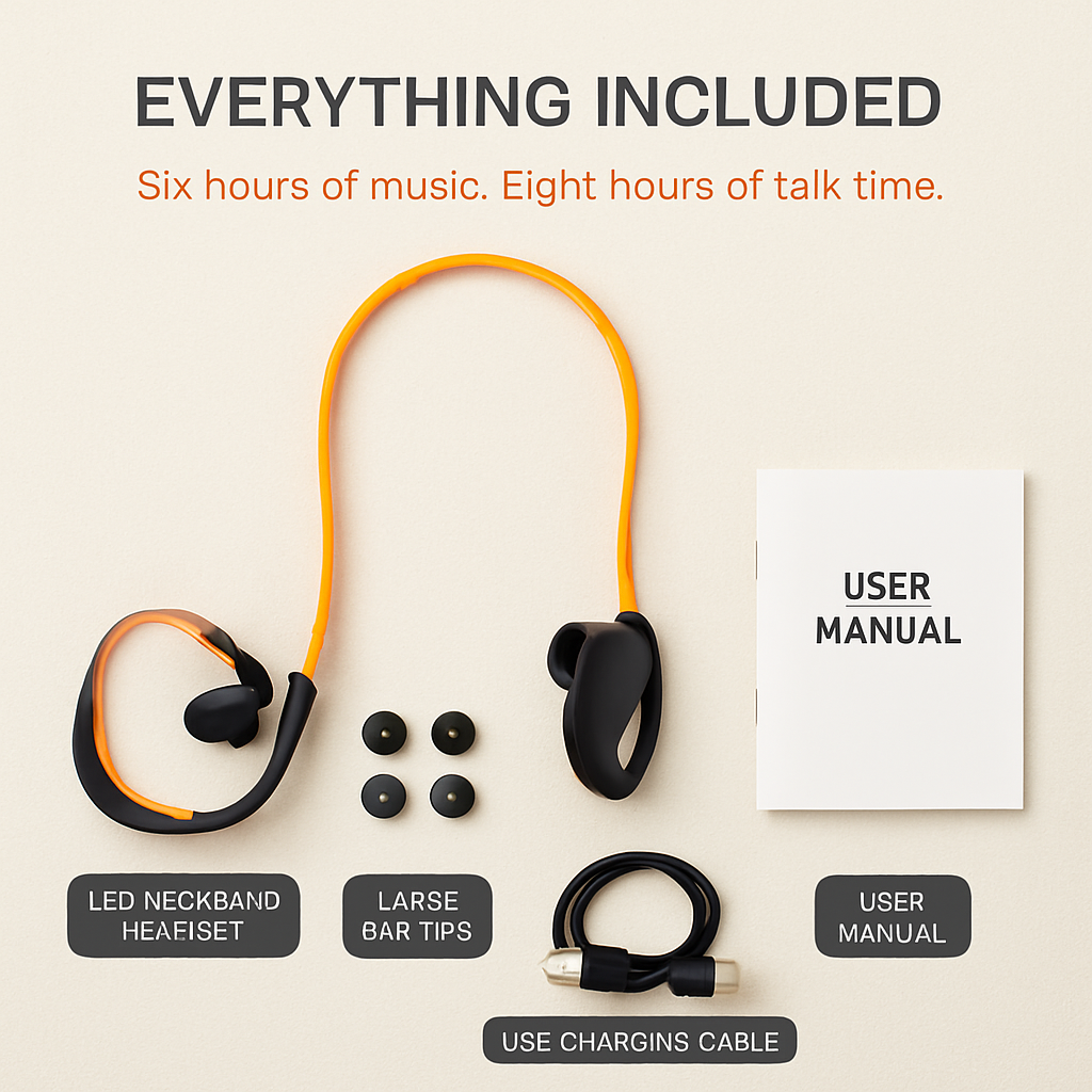 Auriculares deportivos inalámbricos de banda para el cuello