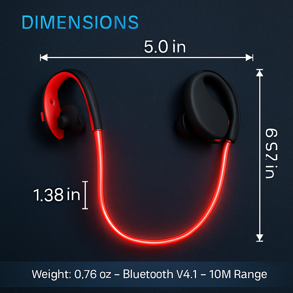 Auriculares deportivos inalámbricos de banda para el cuello