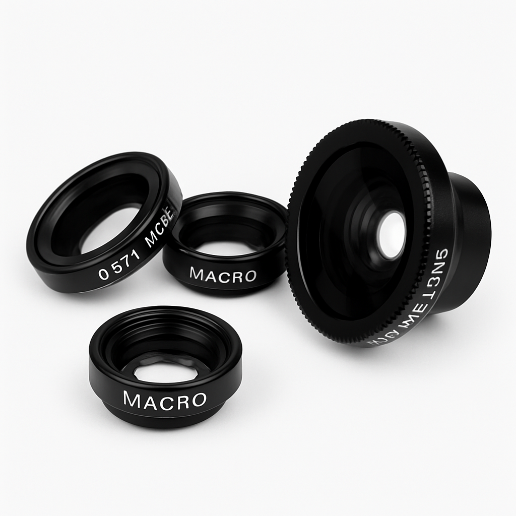 Kit de lentes para cámara de teléfono, lente ojo de pez magnética de 180°, gran angular 0.67x, lente macro 10x para iPhone X / 8 / 7 / 6s, Samsung Galaxy S10 / S9