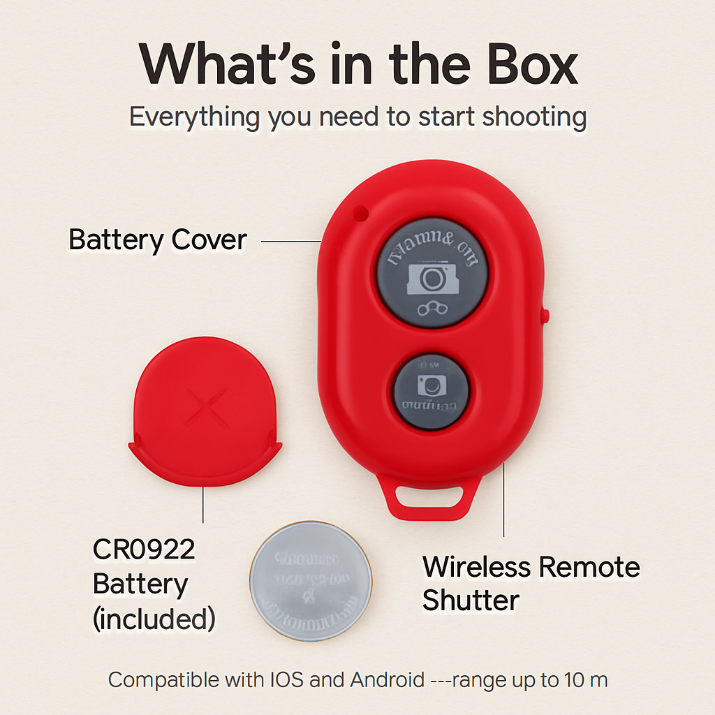 Unique Wireless Shutter Remote Controller for Android and iOS Devices