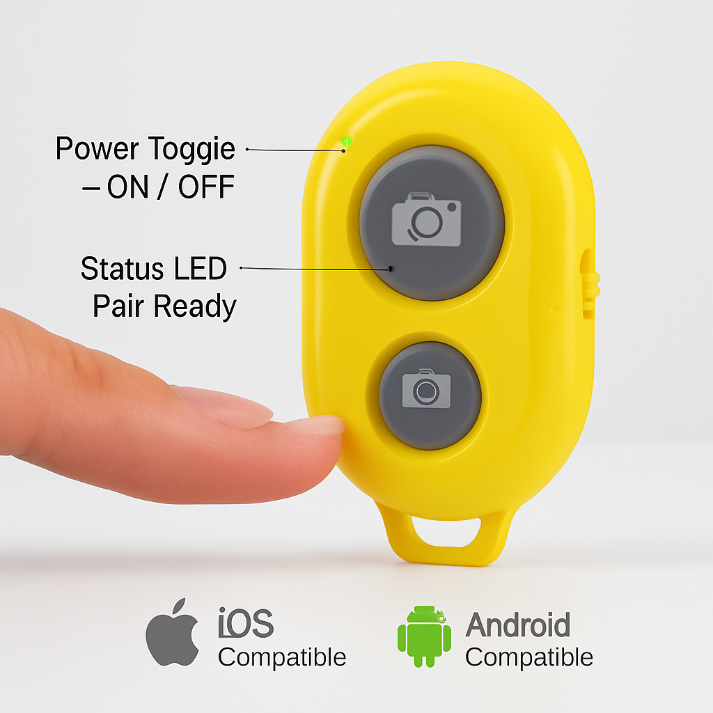 Unique Wireless Shutter Remote Controller for Android and iOS Devices