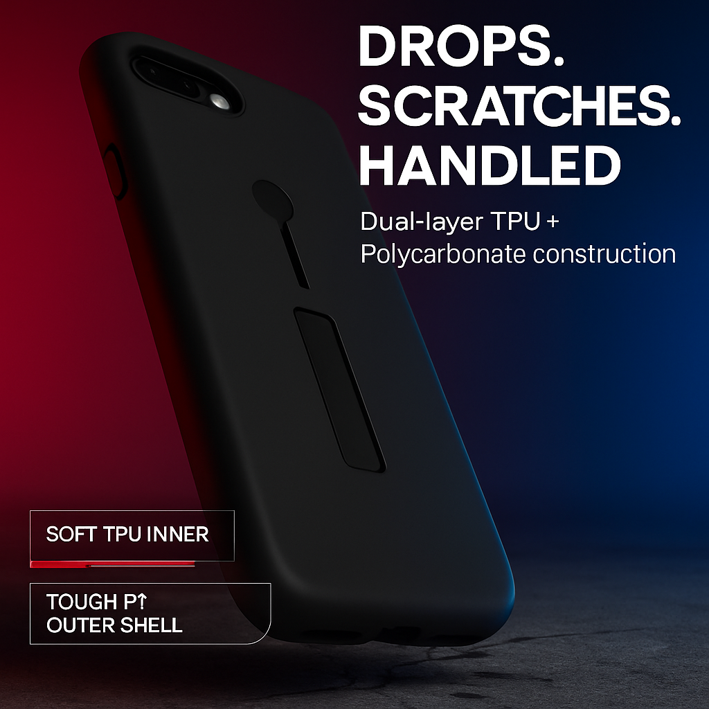Slim Snap-on iPhone Case with Stand for Hands-Free Viewing