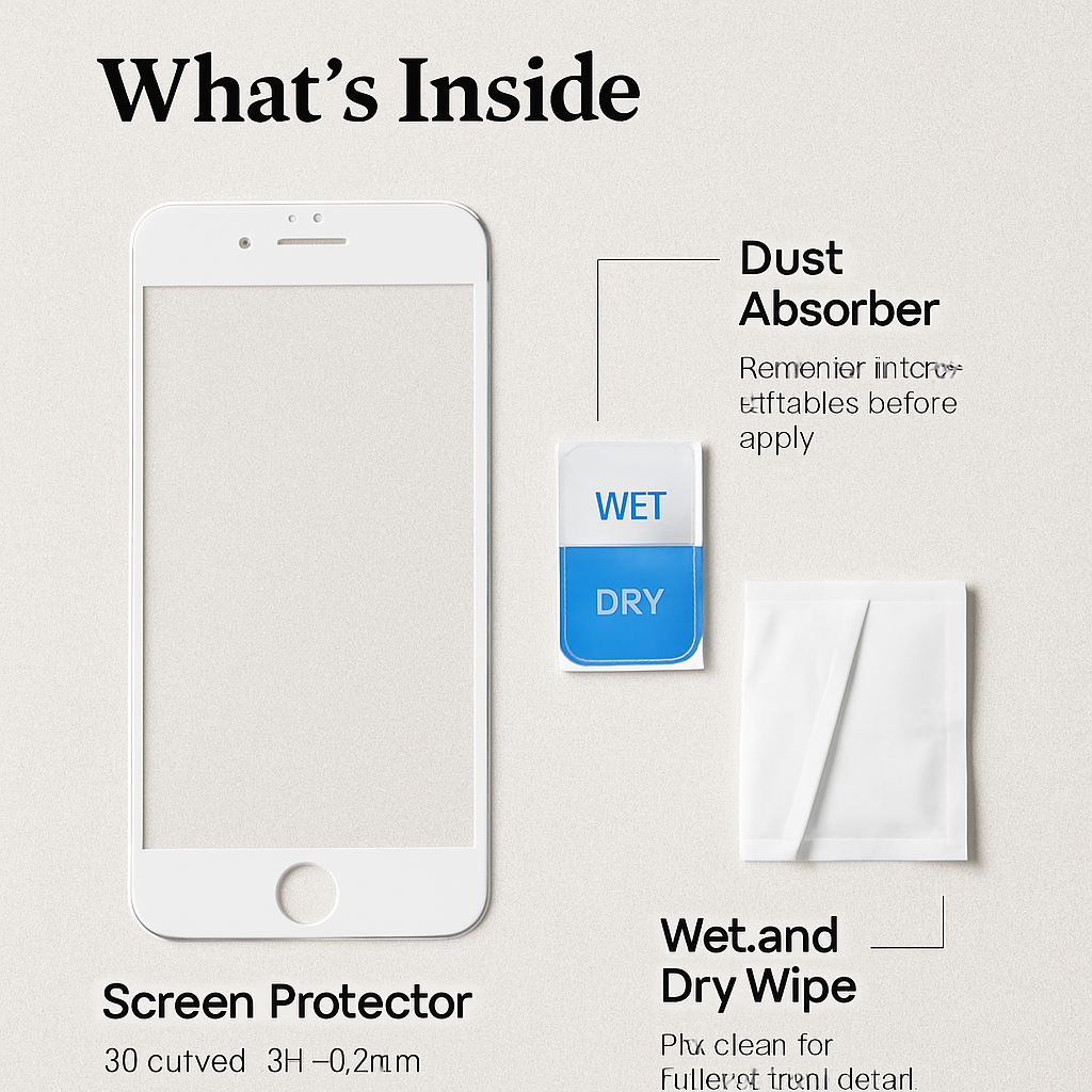 3D Curved Glass Full Cover Protector for iPhone
