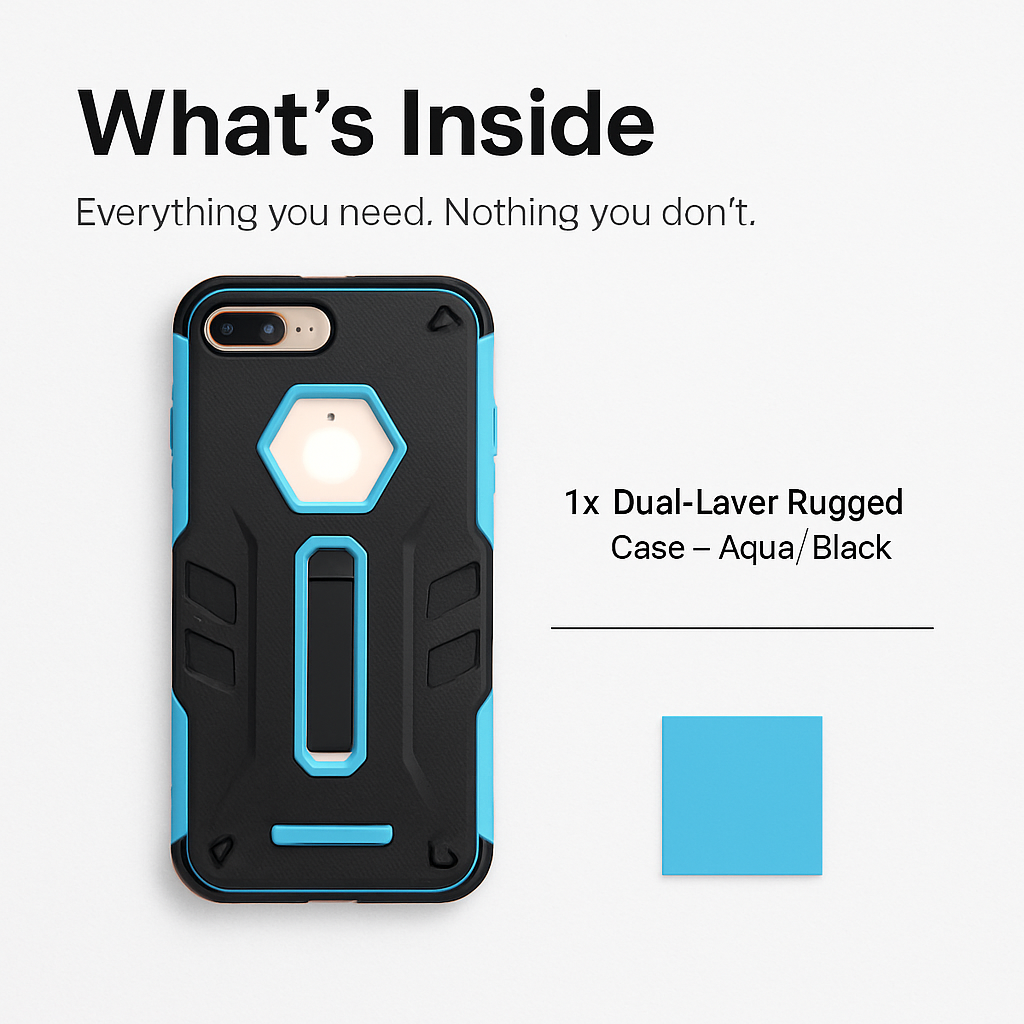 Rugged Case for iPhone 8 Plus - Durable Protection, Grippy
