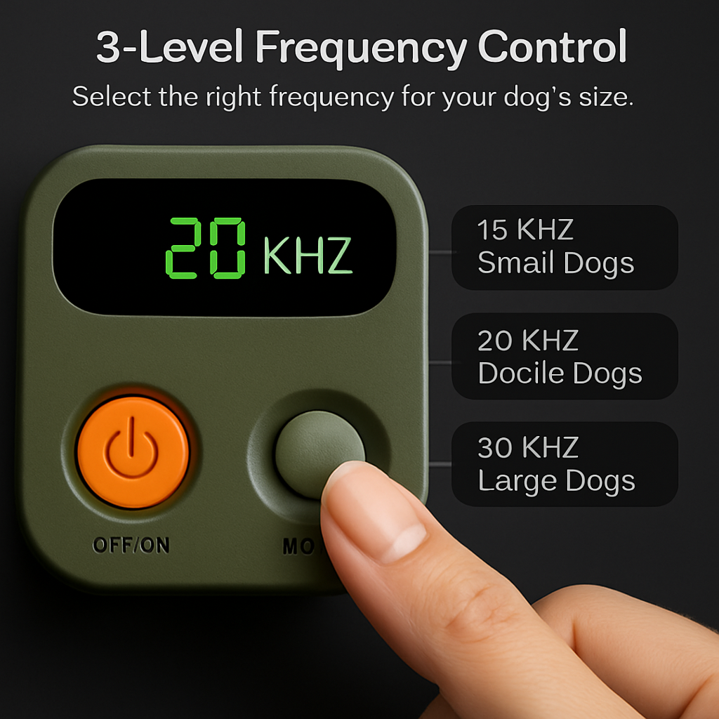 Ultrasonic Anti-Barking Device for Pets - Rechargeable