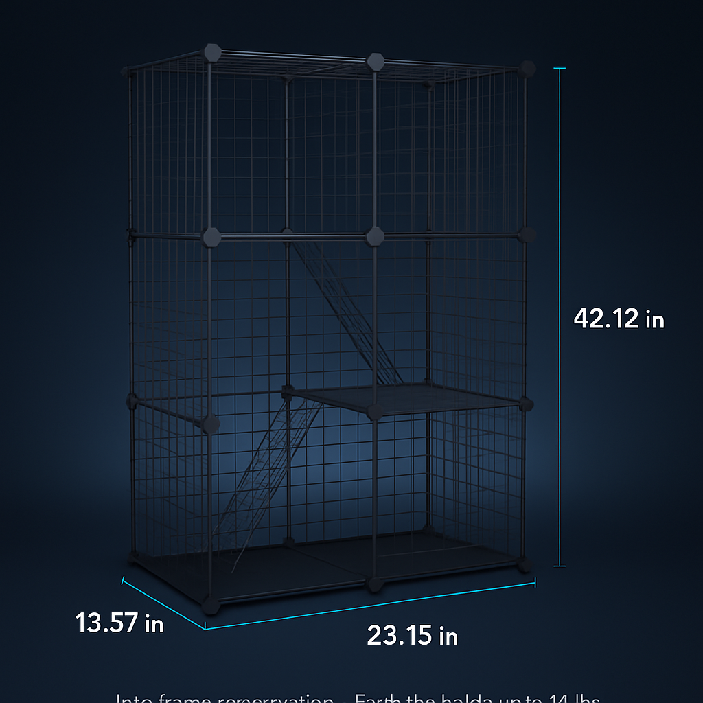 Cat Playpen Cage - Multi-Tier Indoor Cat House