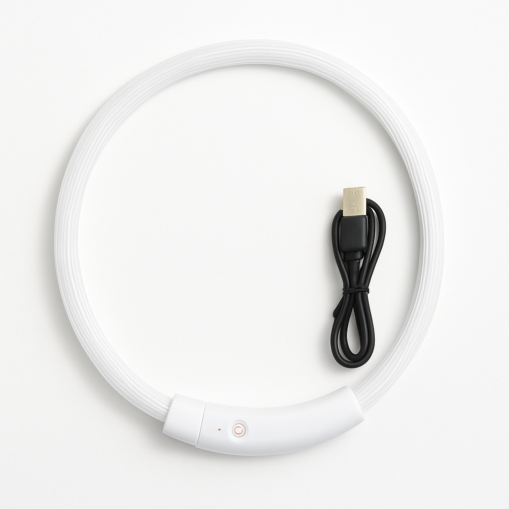 Collar LED para perros recargable por USB – Iluminación multicolor
