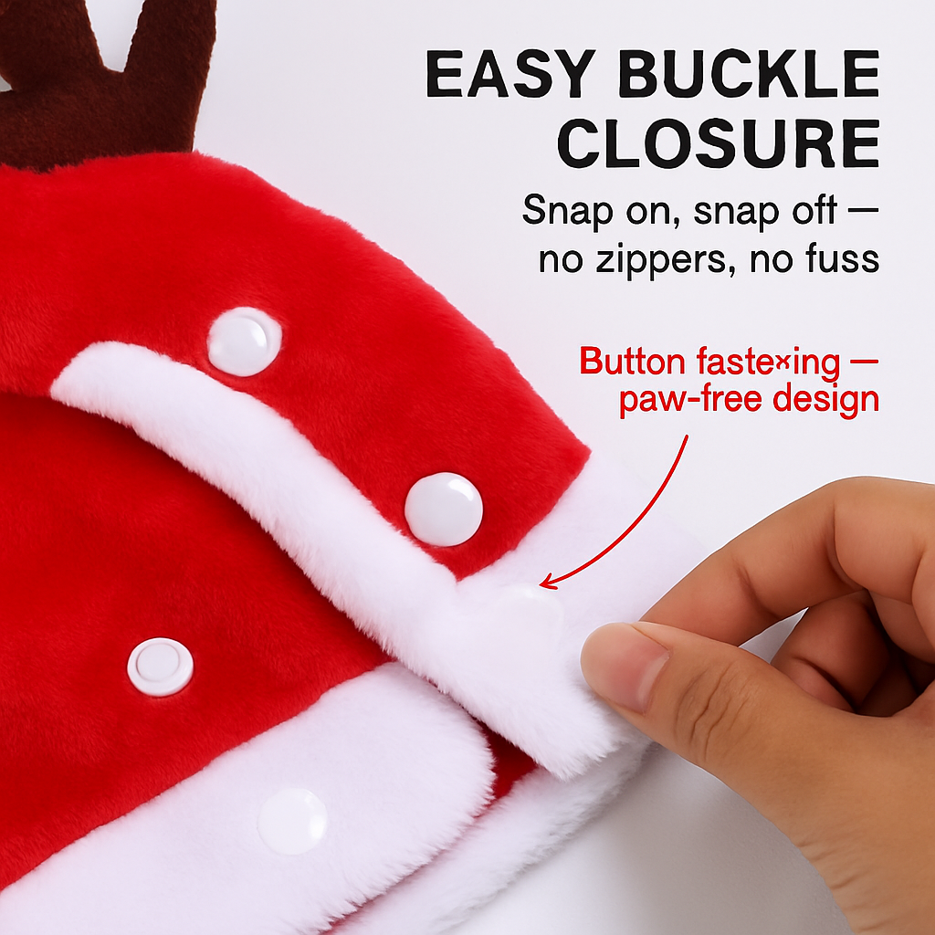 Pet Christmas Santa Claus Reindeer Antlers Costume