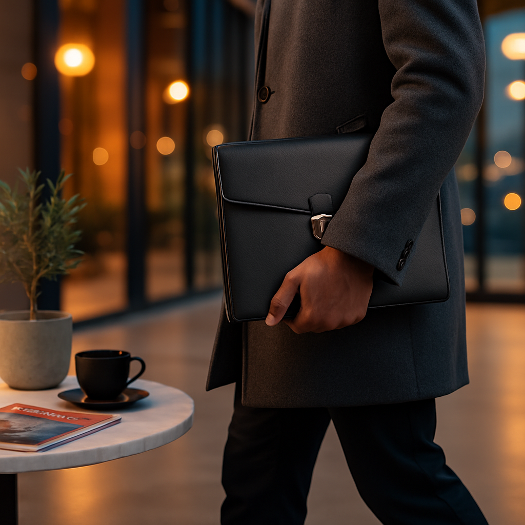 Carpeta portafolio para documentos de negocios, organizador de piel sintética, funda para tablet iPad de 9.7" y tarjetas de presentación