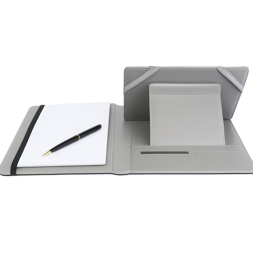 Estuche organizador para tableta de 9.7 pulgadas, portafolio empresarial para tableta con bloc de notas A5 y tarjetero