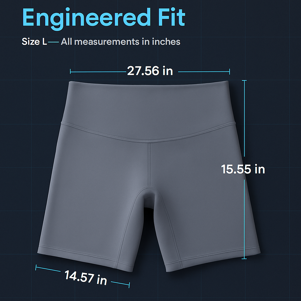 High-Waist Biker Shorts with Tummy Control for Workouts