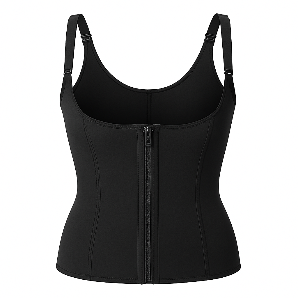 Corsé entrenador de cintura con cremallera para mujer, adelgazante - Soporte