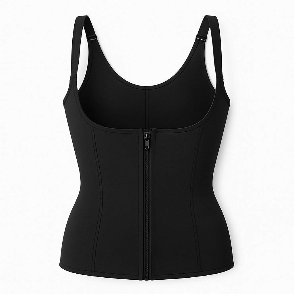 Corsé entrenador de cintura con cremallera para mujer, adelgazante - Soporte