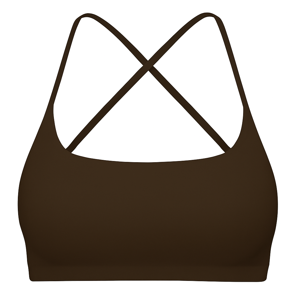 Cross Back Padded Sports Bra with Removable Pads