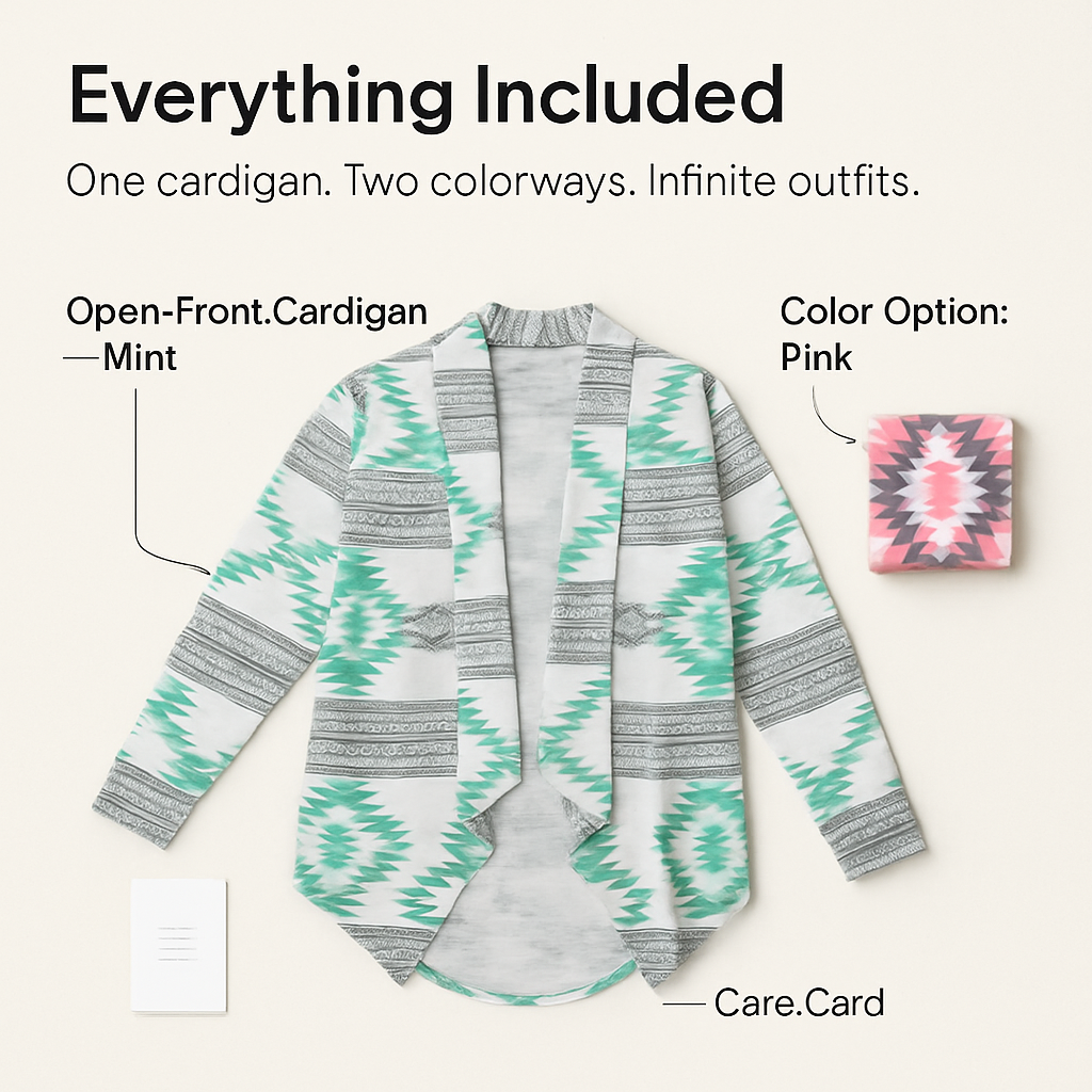 Women Open Front Cardigan Long Sleeve Shawl Neck Breathable Cardigan Well Collection w/ T-Shirt Tank Jeans Leggings