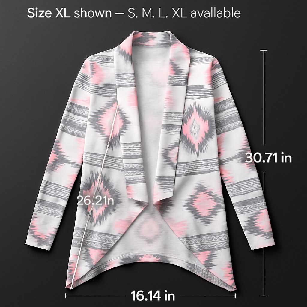 Women Open Front Cardigan Long Sleeve Shawl Neck Breathable Cardigan Well Collection w/ T-Shirt Tank Jeans Leggings