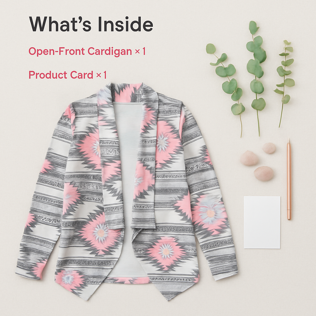Women Open Front Cardigan Long Sleeve Shawl Neck Breathable Cardigan Well Collection w/ T-Shirt Tank Jeans Leggings