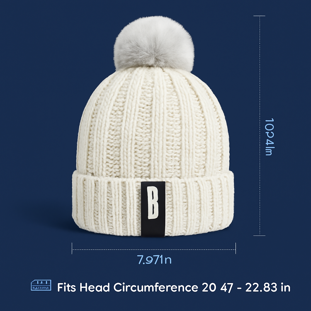 Set de gorro tipo beanie y bufanda de invierno para mujer - Tejido cálido 2 en 1