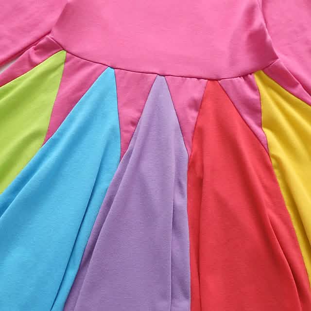 Girls' Rainbow Casual Dress