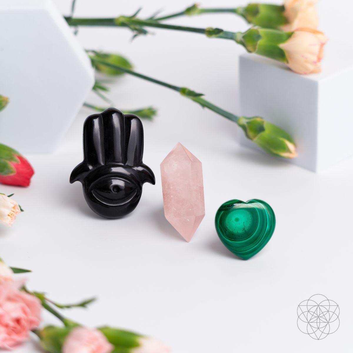 Mano de Hamsa de Viajes Seguros: Kit de Coche de Cristal para Aromaterapia