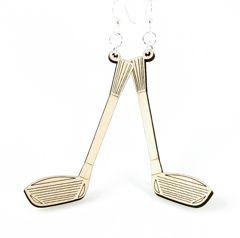 Golf Club Earrings For Golf Lovers Dangle Silver Plated