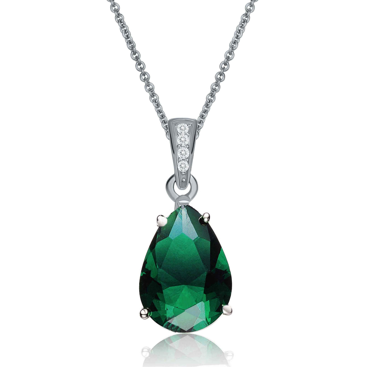 Green Pear Drop Necklace