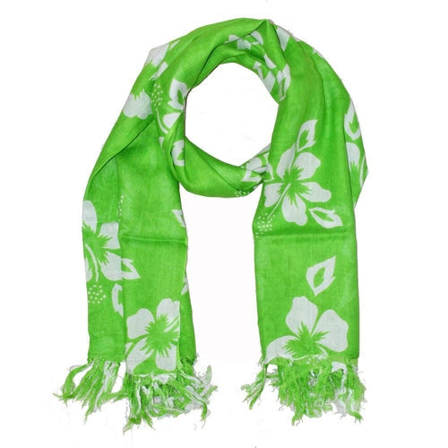 Hawaiian Floral Beach Sarong Wrap Lightweight Coverup