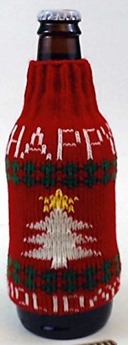 Fundas para botellas de cerveza "Ugly Sweater" del tío Bob - Pingüino rojo