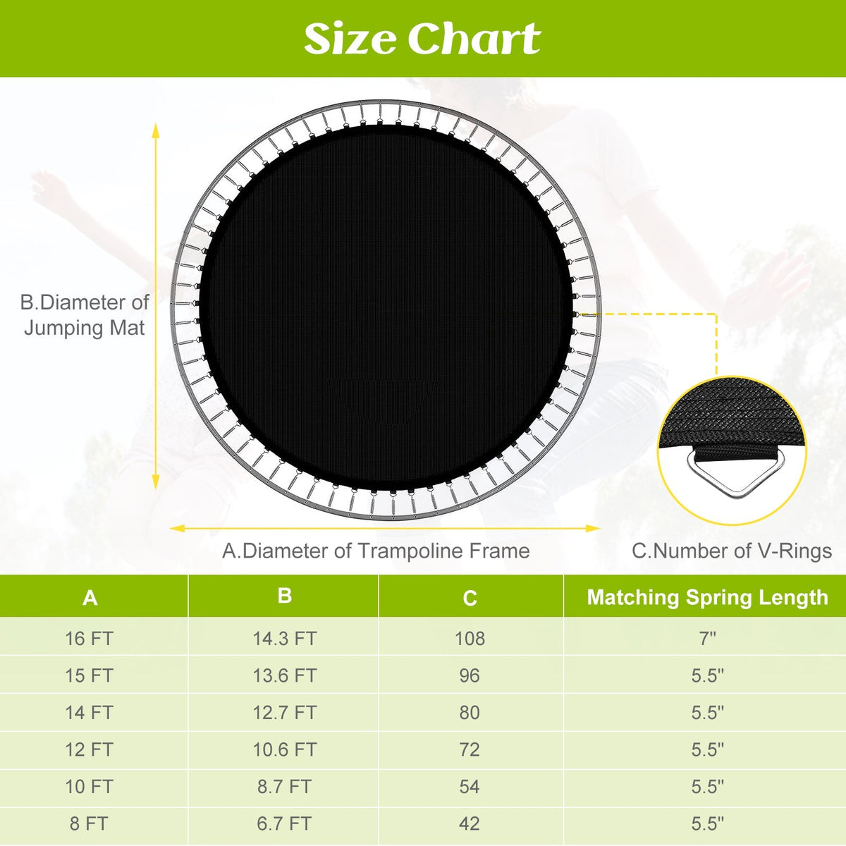 High-Elastic PP Replacement Jumping Mat