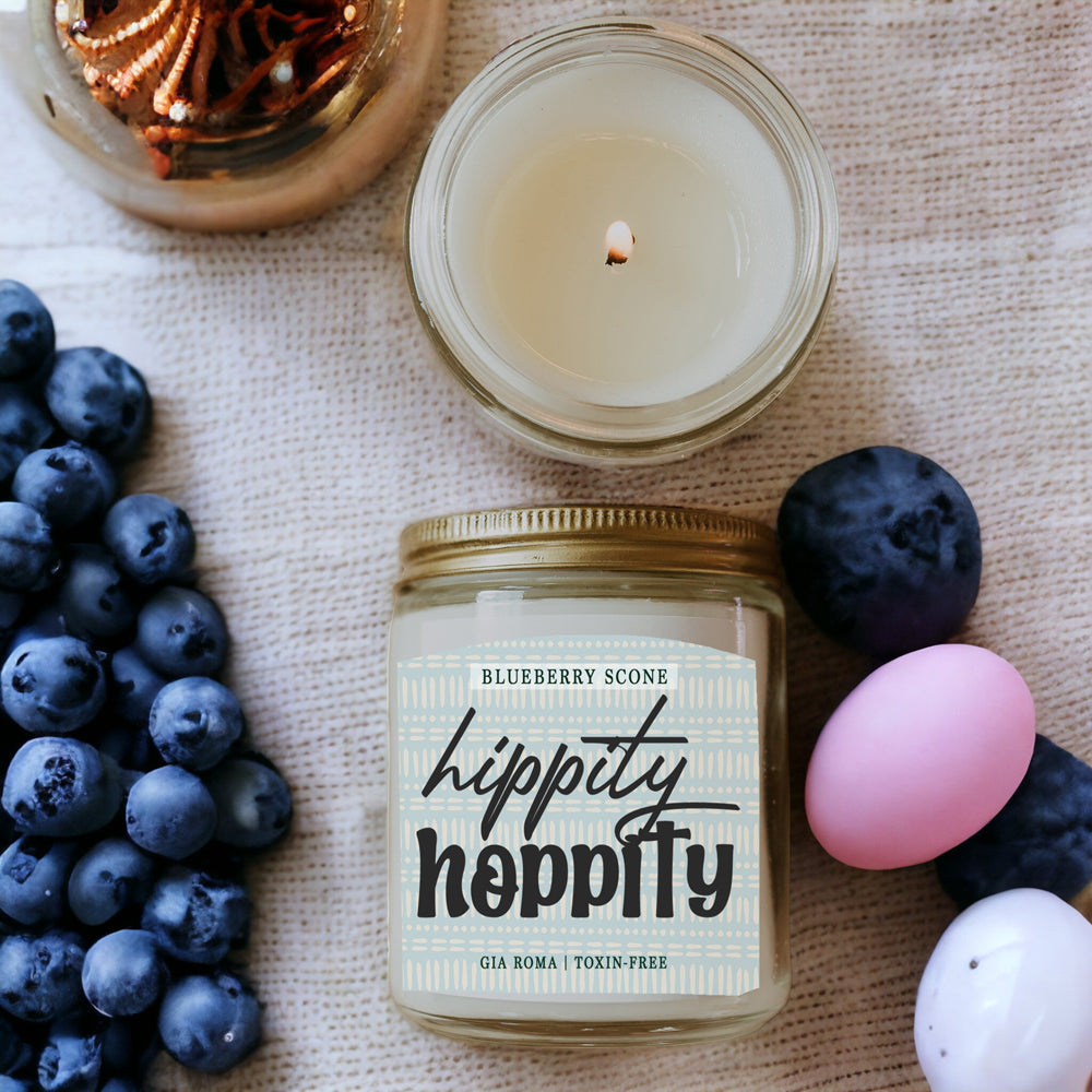 Blueberry Scone Scented Candle, Hand Poured Soy Wax, Cozy Bakery Aroma