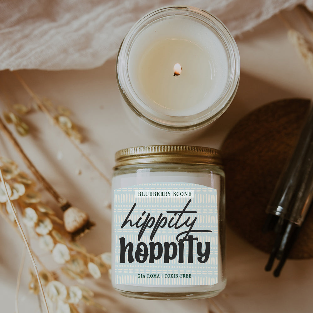 Blueberry Scone Scented Candle, Hand Poured Soy Wax, Cozy Bakery Aroma