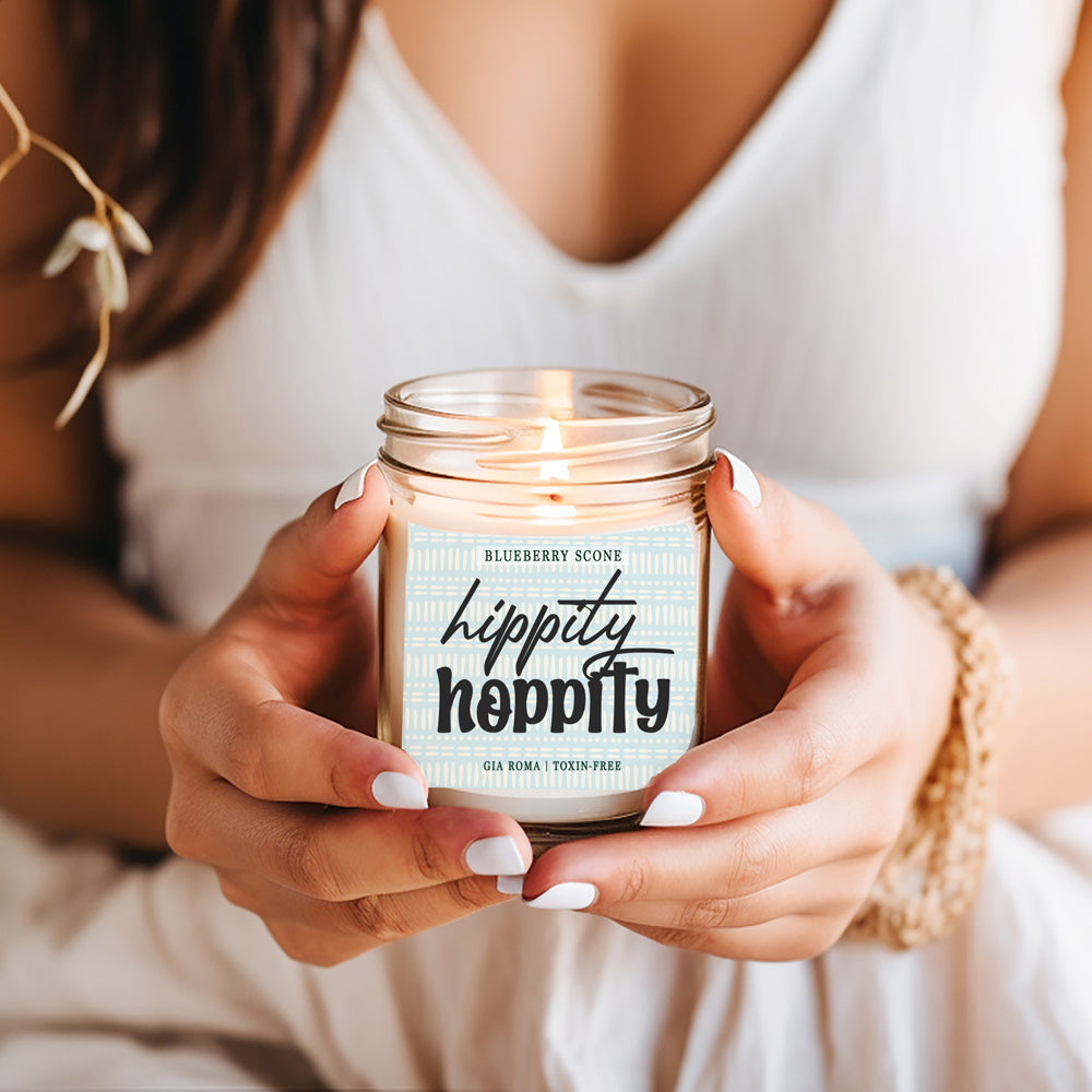Blueberry Scone Scented Candle, Hand Poured Soy Wax, Cozy Bakery Aroma