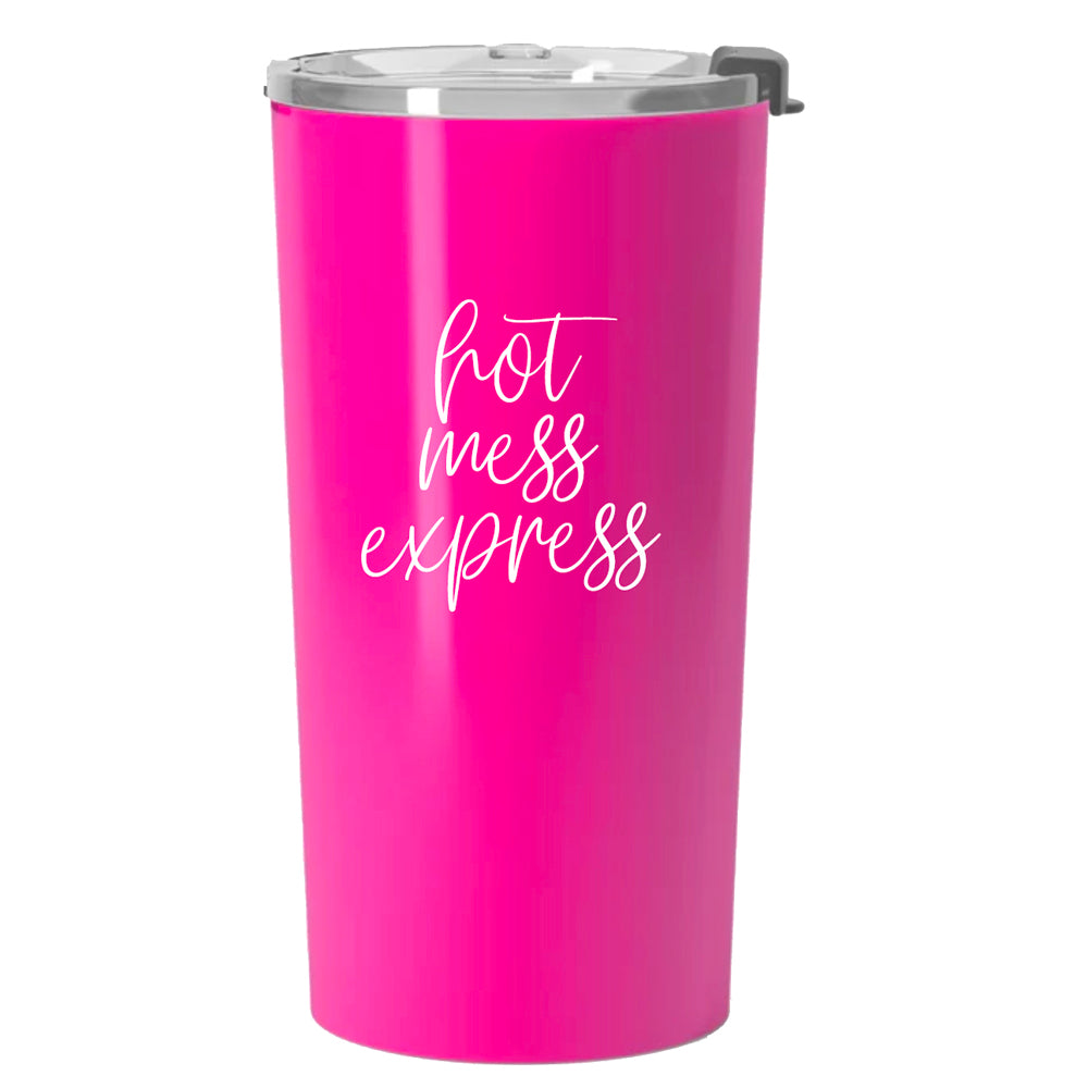 Hot Mess Pink 18oz Stainless Steel Travel Mug Vacuum Insulated Coffee Cup