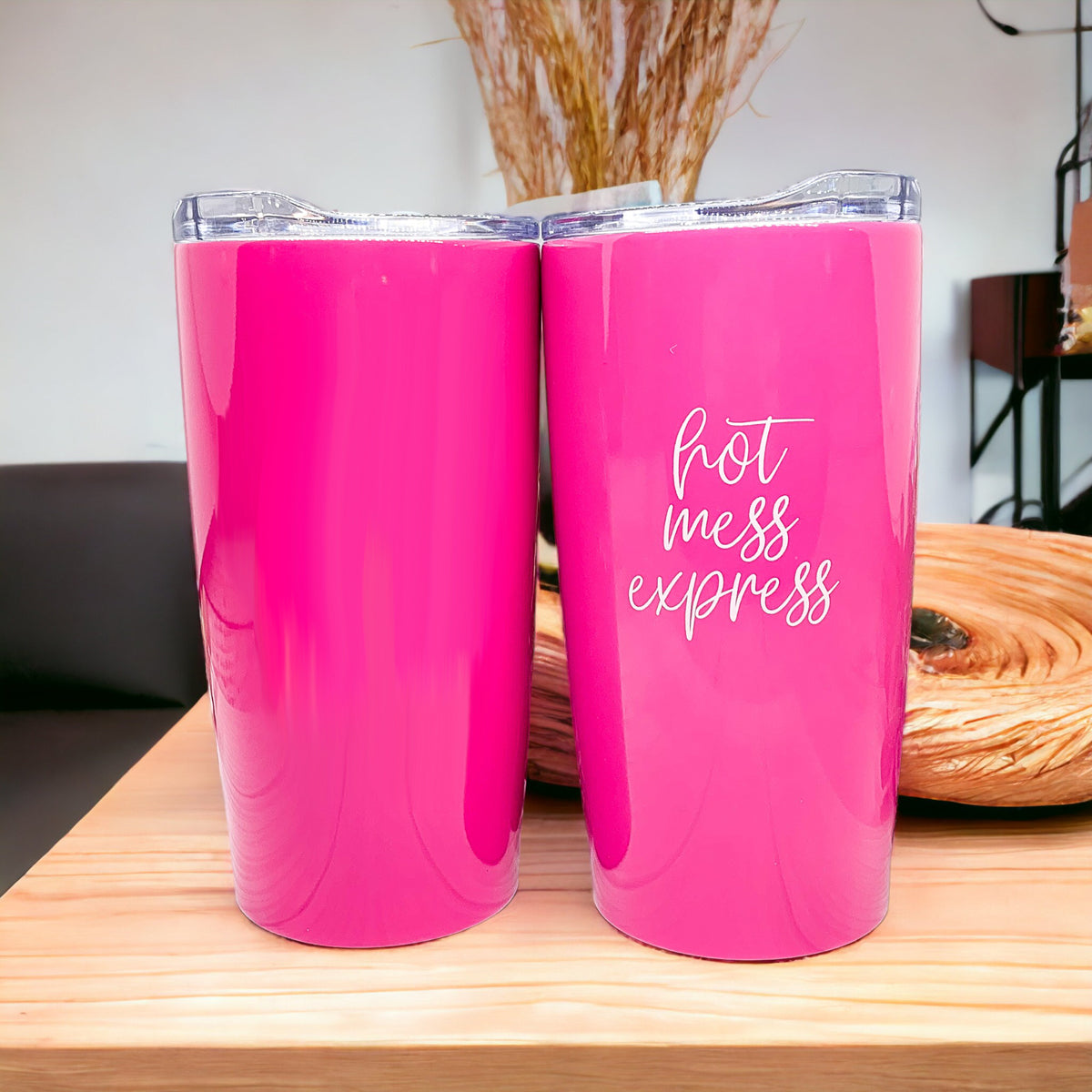 Hot Mess Pink 18oz Stainless Steel Travel Mug Vacuum Insulated Coffee Cup