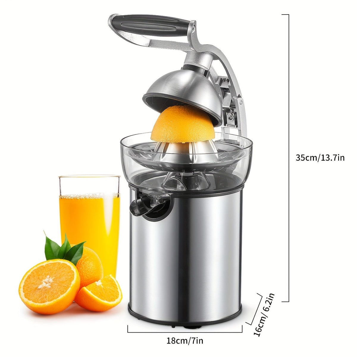 Electric Citrus Juicer Squeezer with Interchangeable Cones