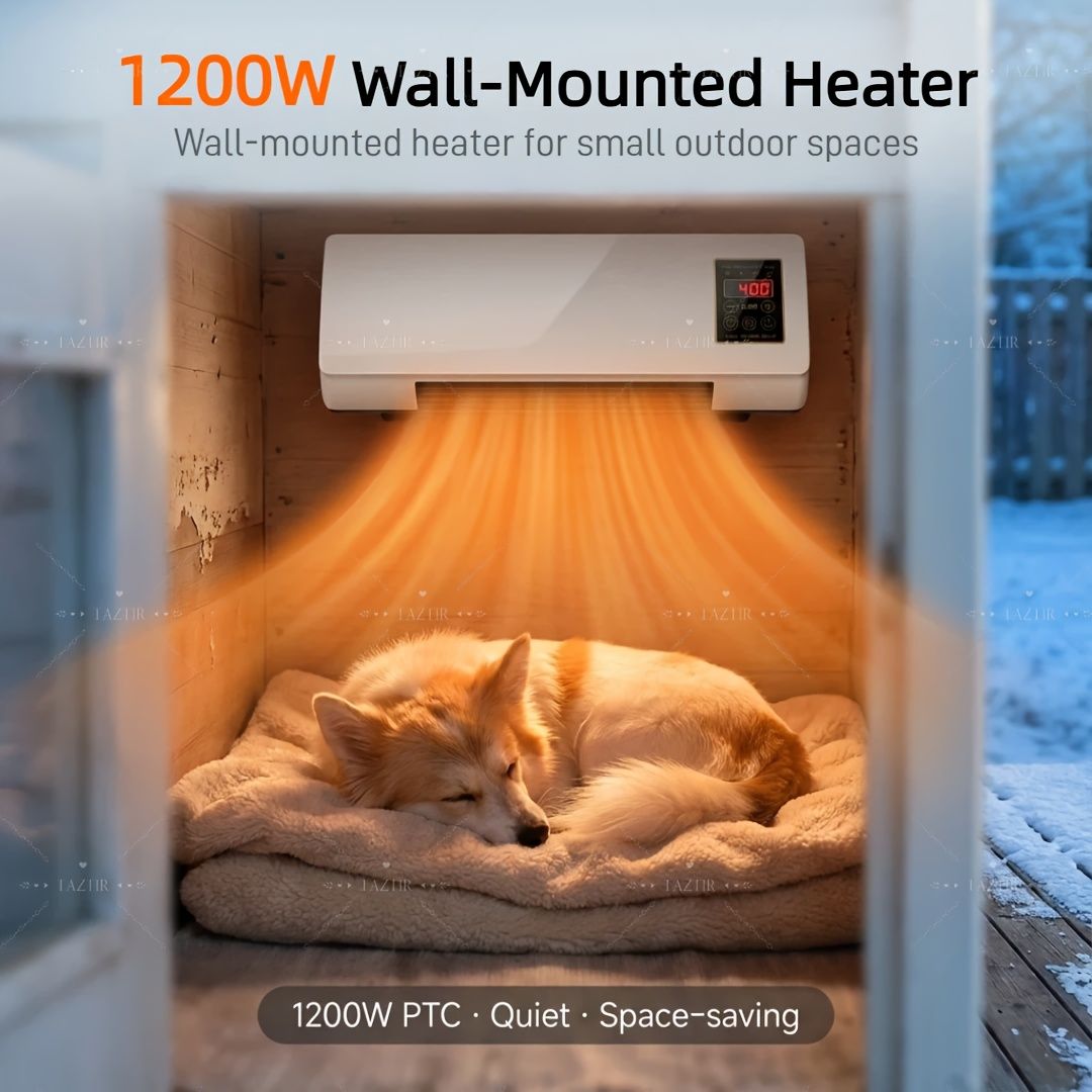 1200W Wall-Mounted Heater and Fan Combo with Remote