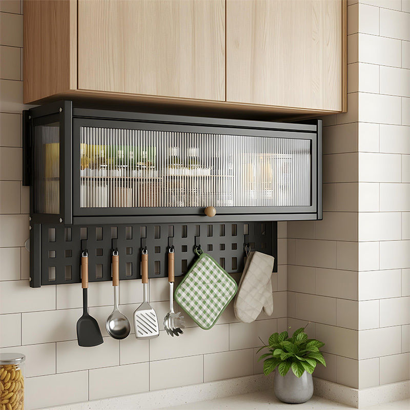 Wall Mounted Storage Cabinet with Pegboard Organizer