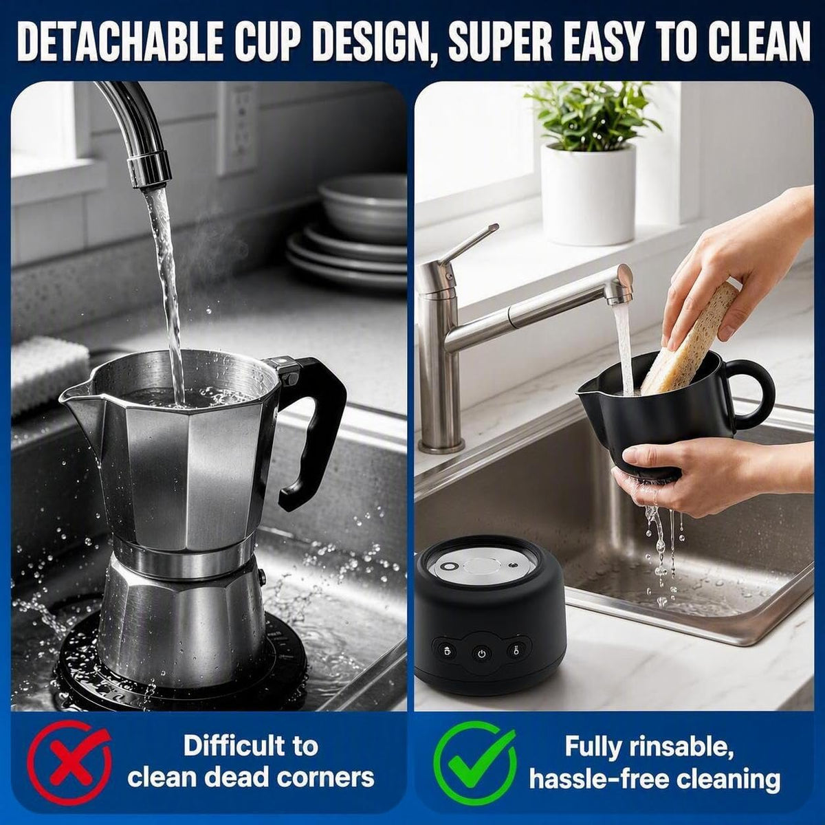 Electric Milk Frother and Warmer with Latte Art Spout