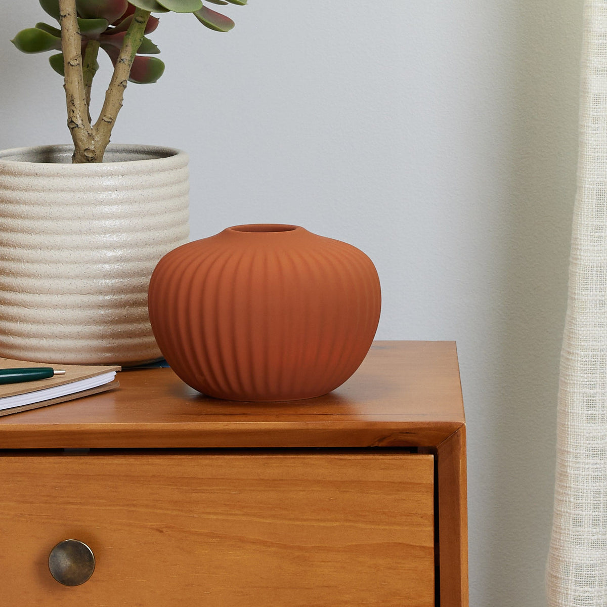 Origin 21 Orange Ceramic Modern Vase