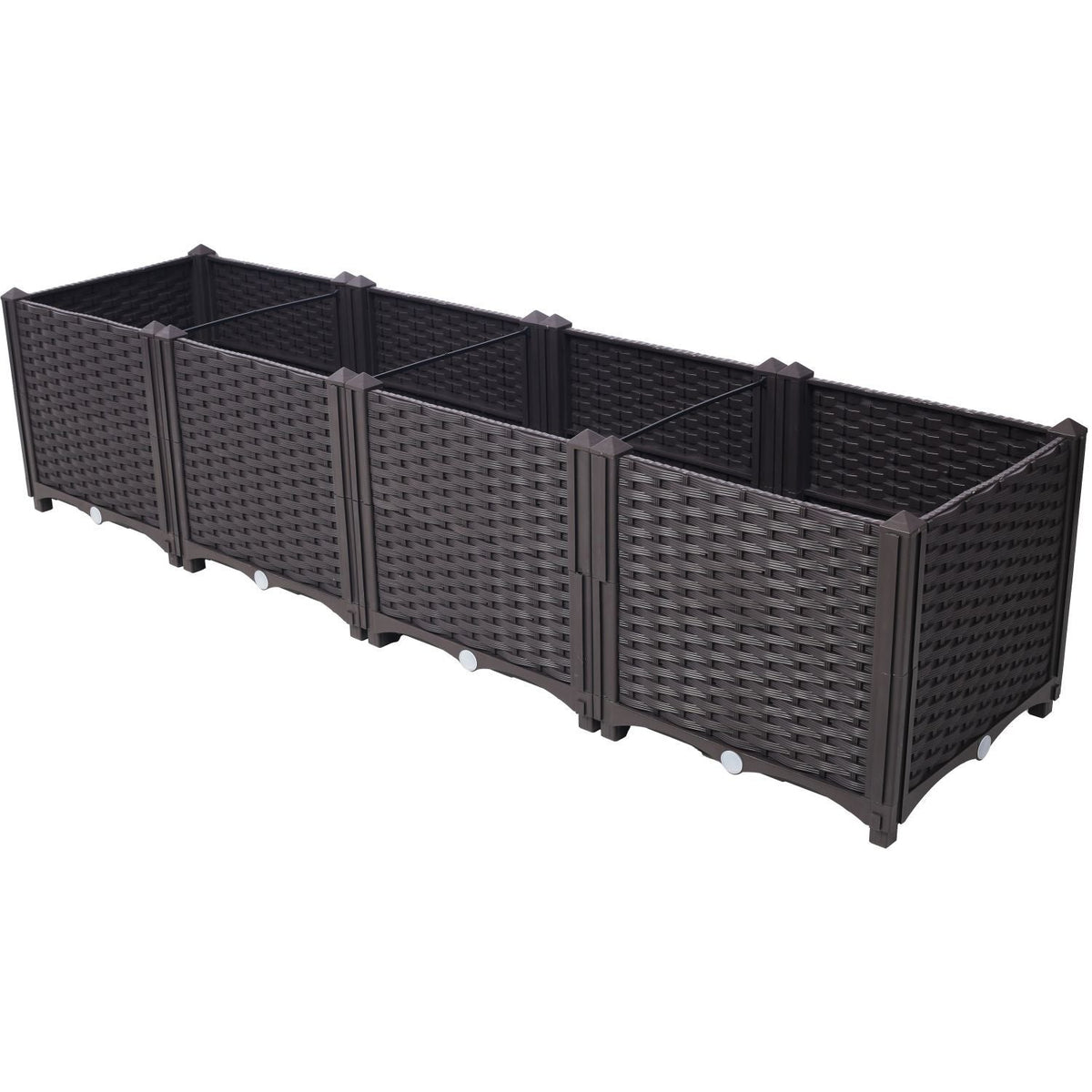 Plastic Self-Watering Deep Raised Garden Bed Planter Box