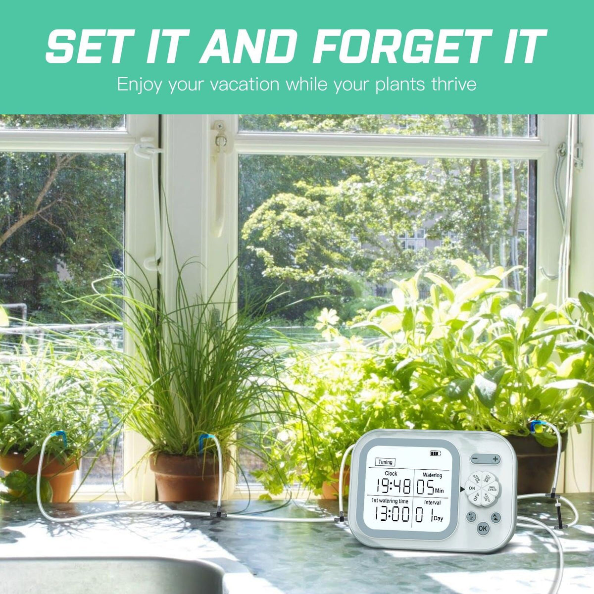 Automatic Plant Waterer Kit Indoor Programmable Drip Irrigation System