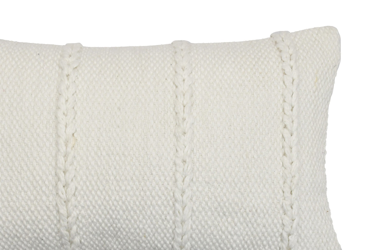 Allen + Roth Ivory Oblong Decorative Pillow VO-SU-2204-005-B