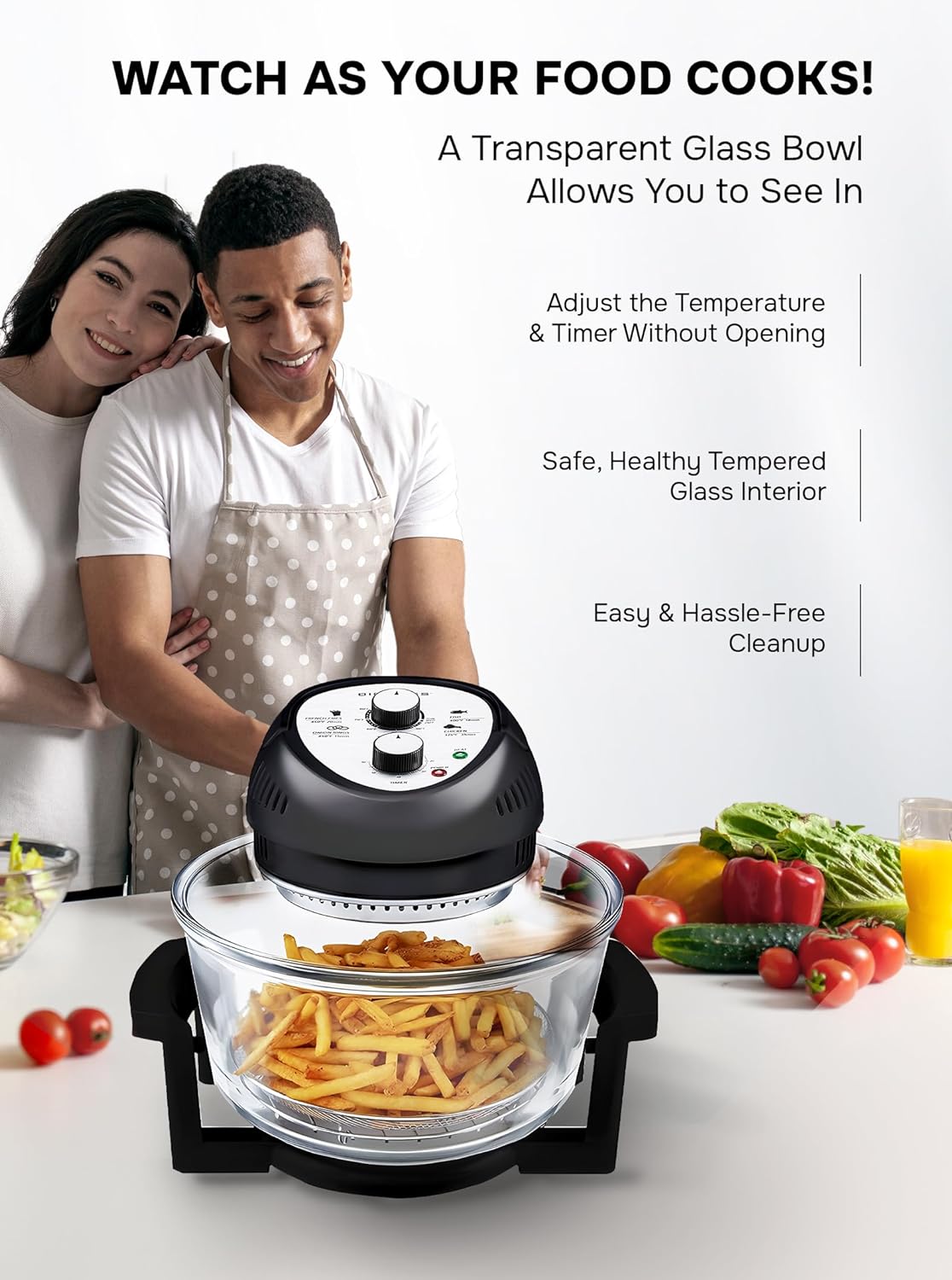 Big Boss 16-Quart Black Air Fryer
