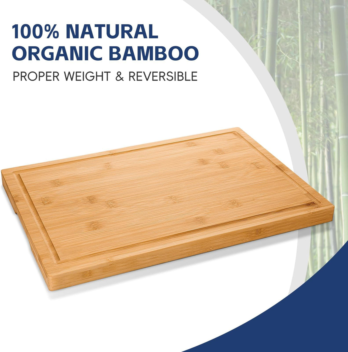 3-Piece Bamboo Cutting Board Set Natural