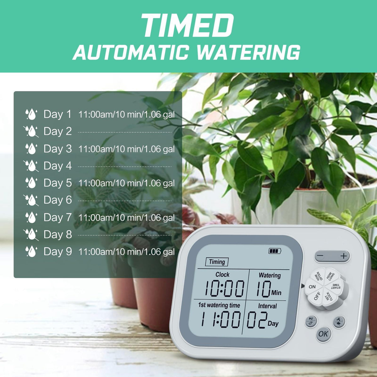Automatic Plant Waterer Kit Indoor Programmable Drip Irrigation System