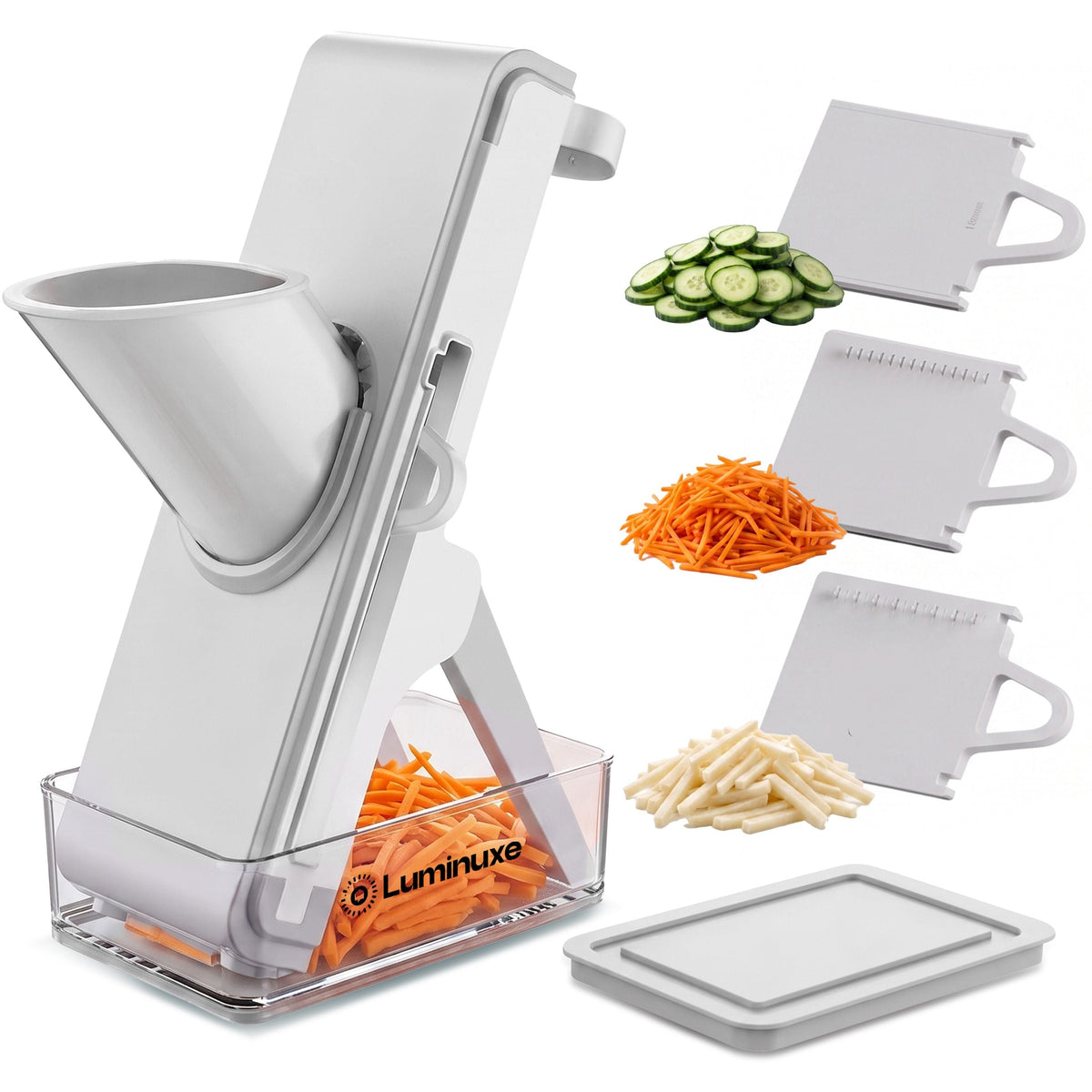 Adjustable Mandoline Vegetable Slicer and Chopper with Container