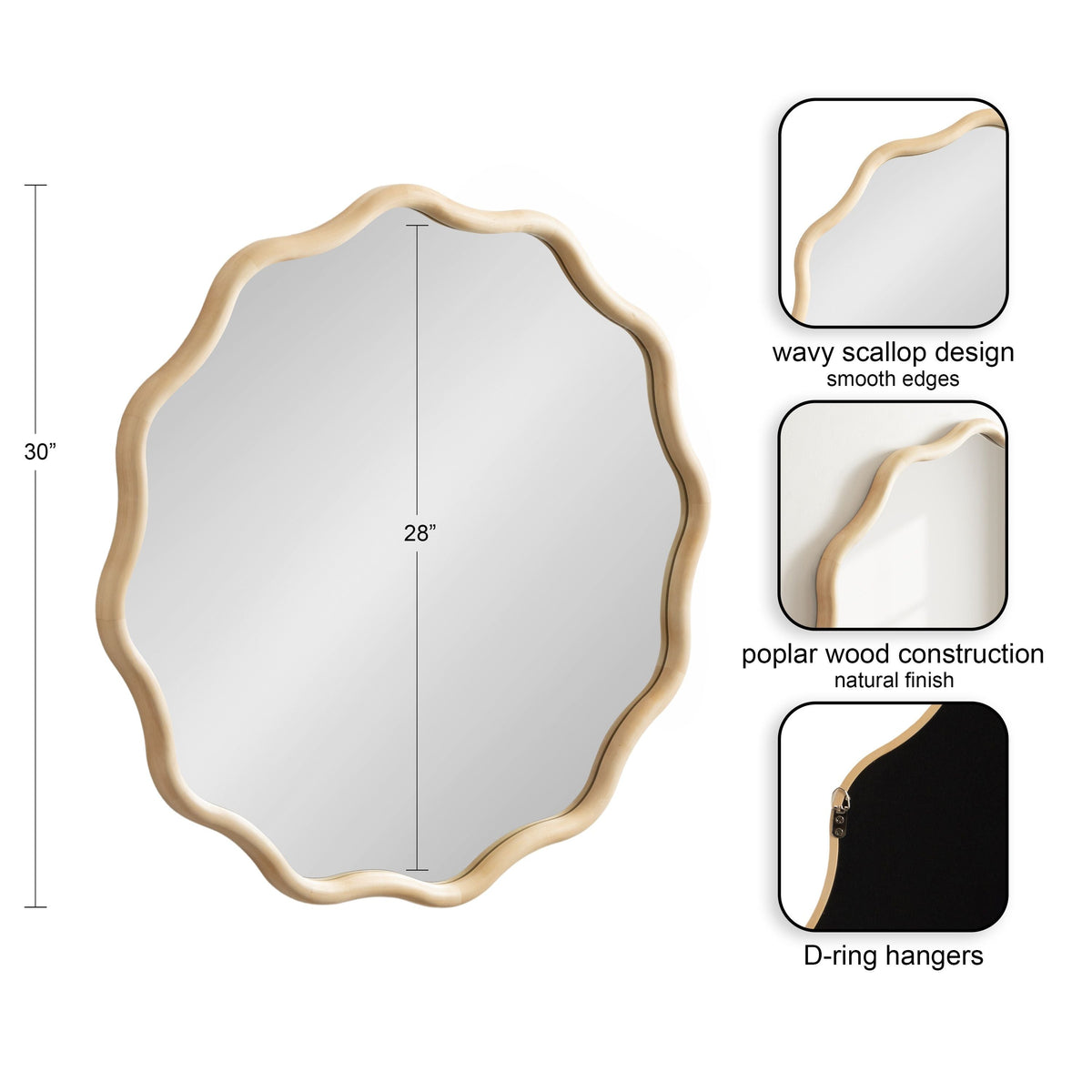 Kate and Laurel Talma Sunburst Framed Wall Mirror