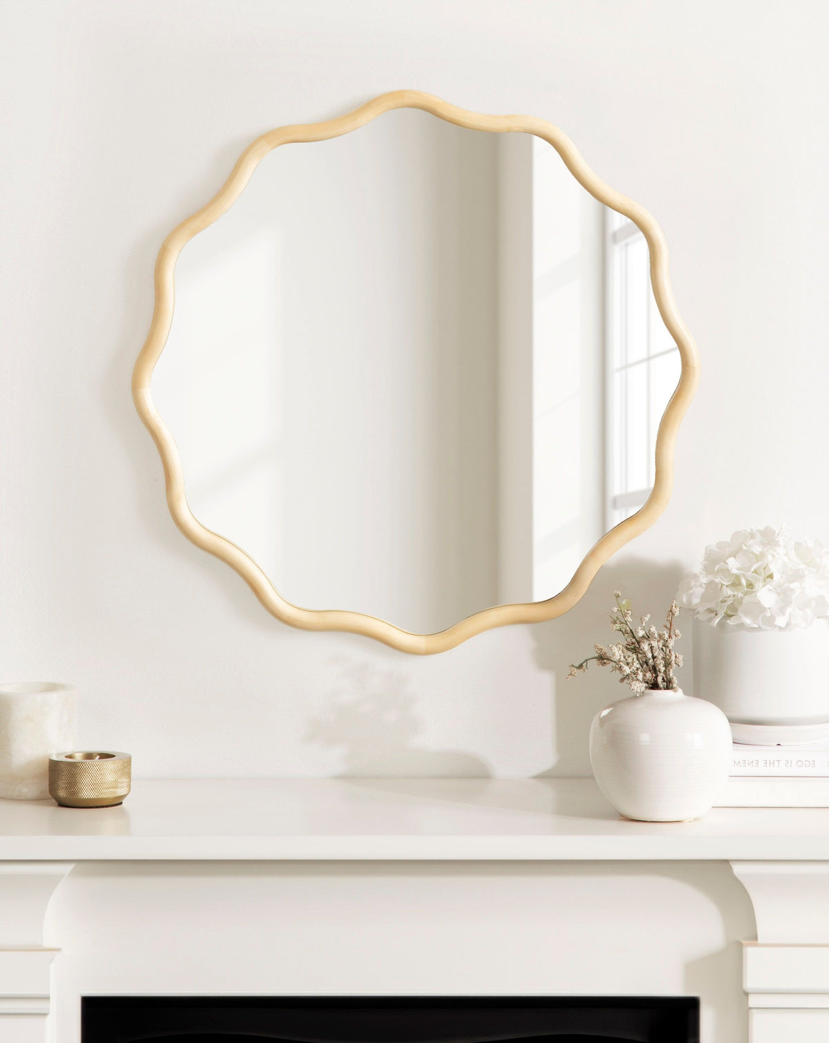Kate and Laurel Talma Sunburst Framed Wall Mirror